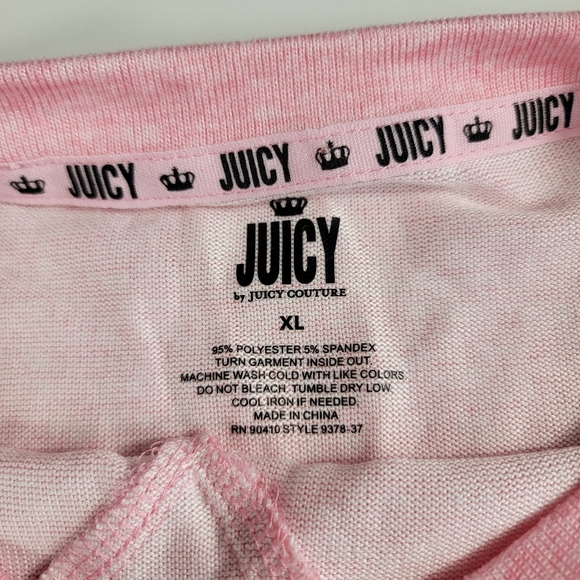 juicy by juicy couture Crop Top y2k soft Relaxed fit pink Long Sleeve XL - Picture 5 of 6